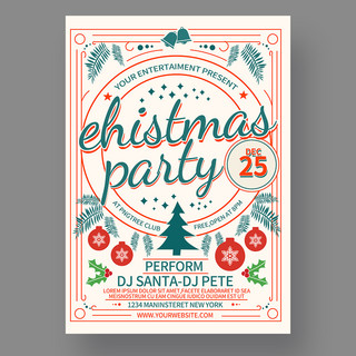 bash脚本海报模板_christmas party flyer
