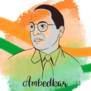 印度安贝德卡纪念日社交媒体模板