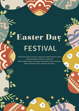 复活节彩蛋模板图片素材_复活节彩蛋边框模板