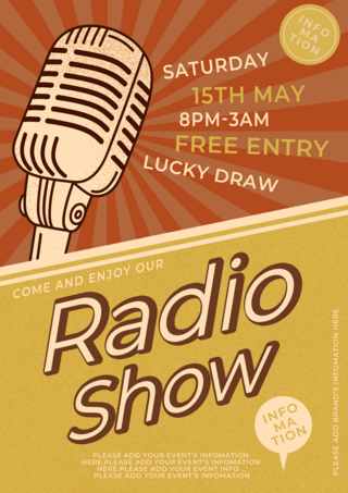 复古风格广播节目海报