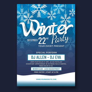 winter party flyer