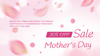 母爱广告海报模板_粉色花瓣光效母亲节销售宣传模板