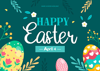 卡通可爱趣味彩蛋复活节祝福贺卡图片_卡通可爱趣味彩蛋复活节祝福贺