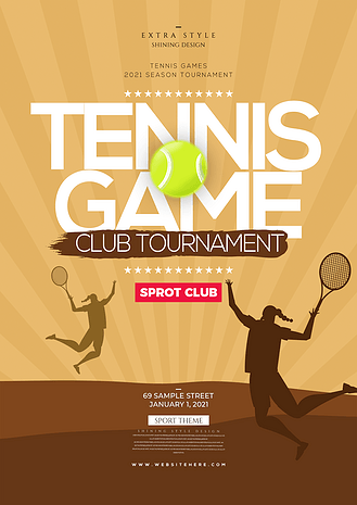 设计简约个性卡通网球竞技比赛海报企业vip免费下载广告设计简约色彩