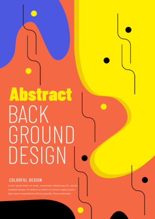 抽象封面艺术模板海报模板_彩色抽象封面海报