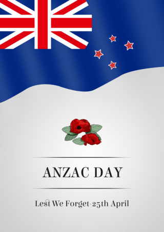 灰色背景红花澳新军团日