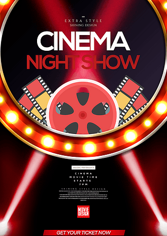 时尚质感娱乐电影院节目海报