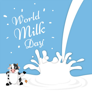牛奶日海报模板_高端创意简约世界牛奶日媒体社交模板