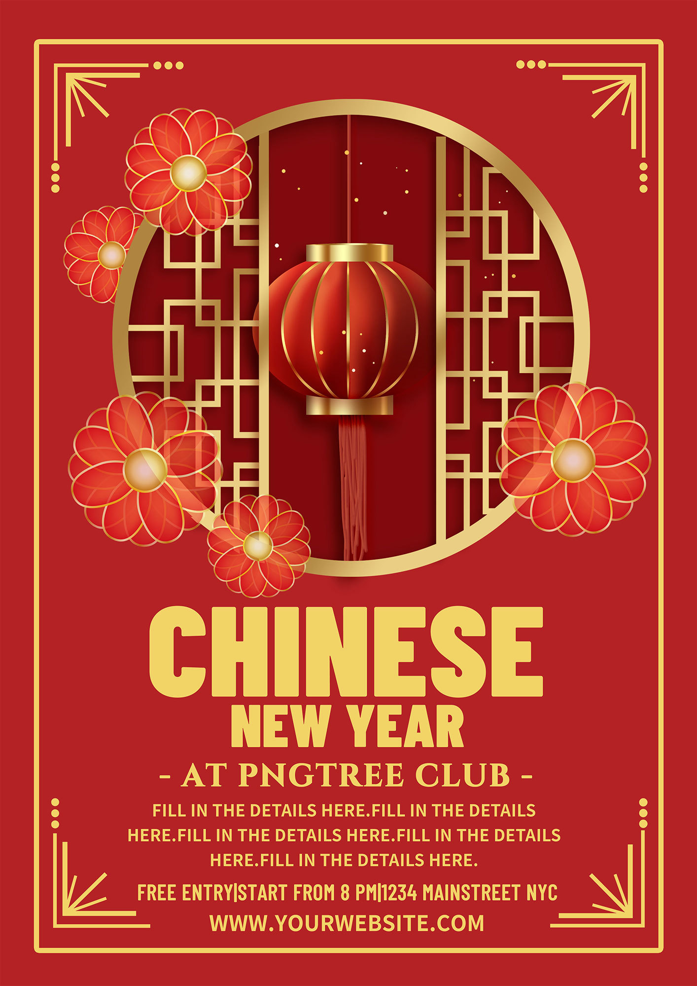 chinese new year flyer图片