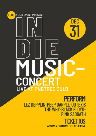 indie music concert poste