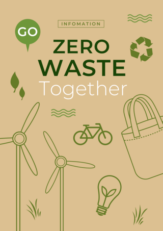 风力发电绿色环保海报模板_自然生活节能环保零浪费宣传海报