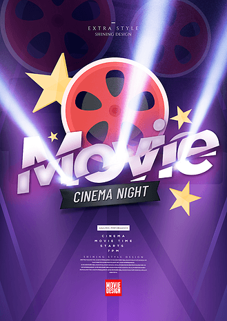 创意光线电影院娱乐节目海报