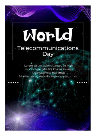 科技海报世界电信信息社会日