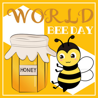创意世界蜜蜂日社交媒体模板