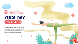 运动冥想海报模板_白色国际瑜伽日模板