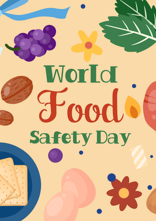 安食品安全海报模板_世界食品安全日简约海报