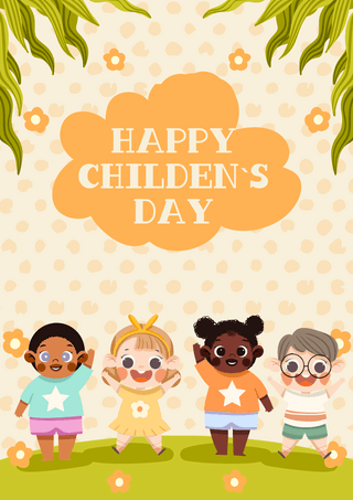 儿童节卡通创意海报海报模板-儿童节卡通创意海报海报设计-千客网