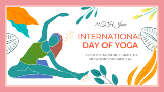 世界瑜伽日海报模板_植物国际瑜伽日插画