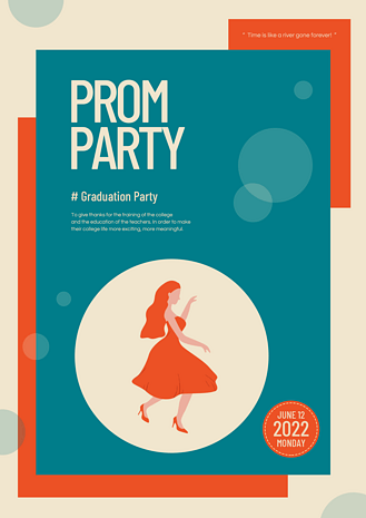 毕业party图片素材_几何毕业舞会海报