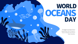 手写字体海报模板_海底世界海洋日宣传模板