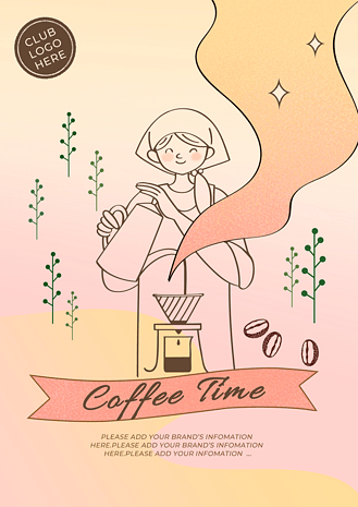 粉色咖啡海报图片素材_粉色渐变手冲咖啡咖啡店传单