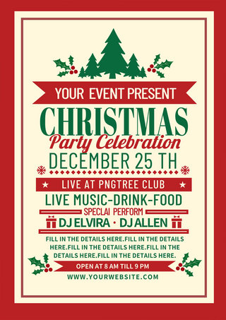 christmas party celebration poster