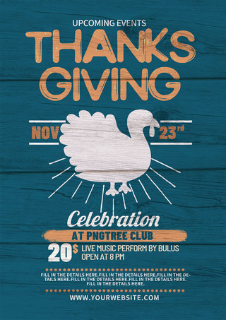 thanksgiving celebration flyer