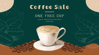 免费的矢量海报模板_横幅模板与咖啡免费矢量