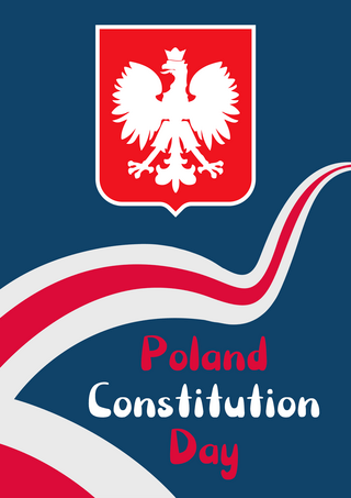 创意波兰宪法日海报