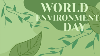 世界日环境日海报模板_绿色树叶世界环保日海报