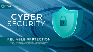 保护网络安全海报模板_蓝色盾牌光线网络信息隐私安全宣传横幅
