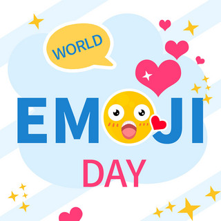 eomji海报模板_可爱的世界emoji日简单的社交媒体模板