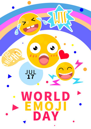 世界emoji日促销海报