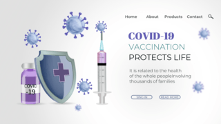 新冠病毒感染海报模板_横幅卫士新冠疫苗