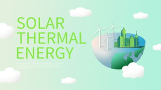 绿色渐变云海报模板_彩色渐变可再生能源环保横幅