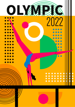 国际健康日海报模板_彩色国际奥林匹克日模板