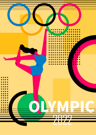 奥运会体操海报模板