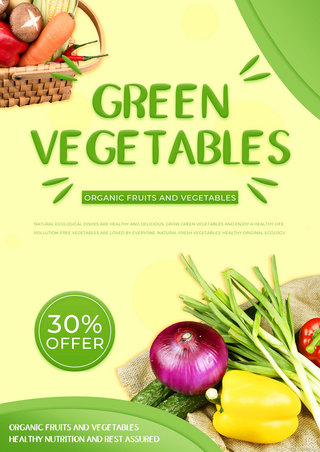 绿色健康食品有机食品模板