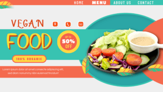 市场宣传海报模板_健康食品有机食品红绿几何宣传沙拉