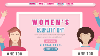 不同年龄阶段海报模板_美国女性平等日宣传不同肤色的女性
