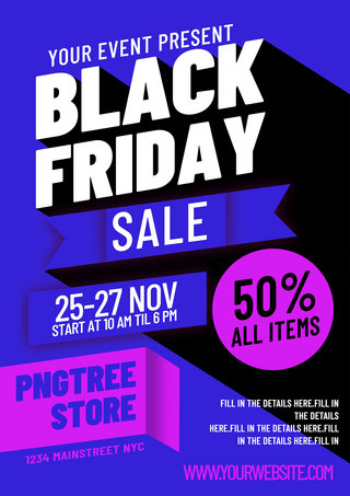 sale海报模板_black friday sale flyer