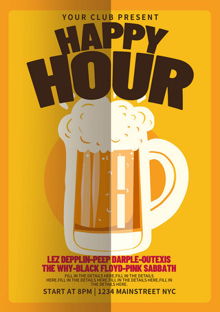 happy hour beer promo