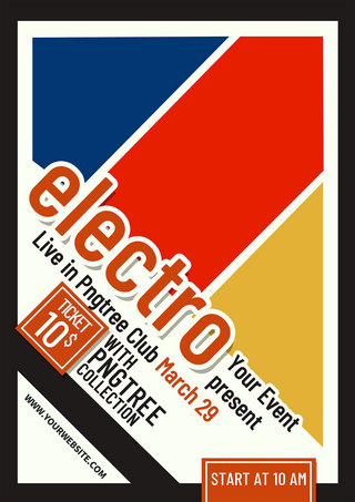 electro techno music poster