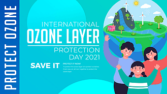 广告设计卡通简约保护臭氧层国际日网页横幅企业vip免费下载广告设计
