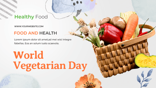 世界素食日蔬菜篮子横幅