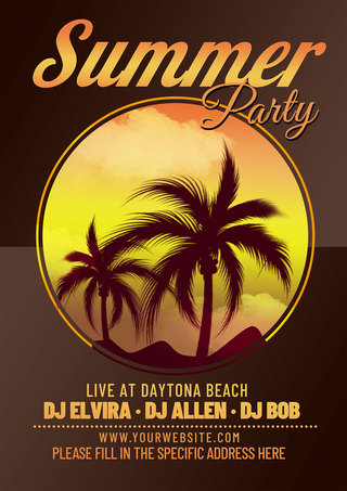 beach party flyer