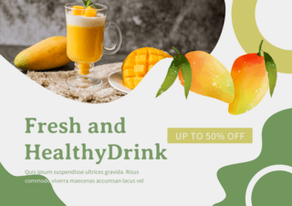 芒果果汁促销新品果汁海报