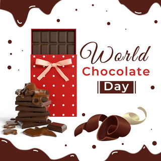 世界巧克力日创意简约社交媒体模板
