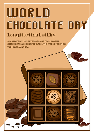 巧克力创意海报模板_世界巧克力日创意海报