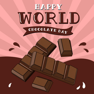世界巧克力日创意社交媒体模板
